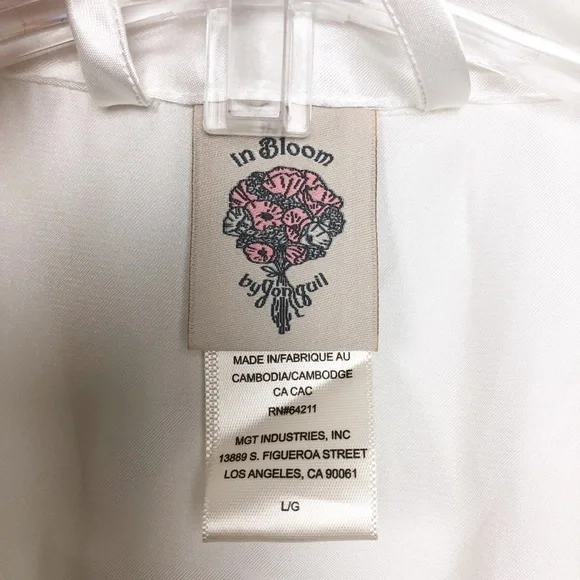 NWT In Bloom by Jonquil Off White Bride Robe L - Picture 2 of 6